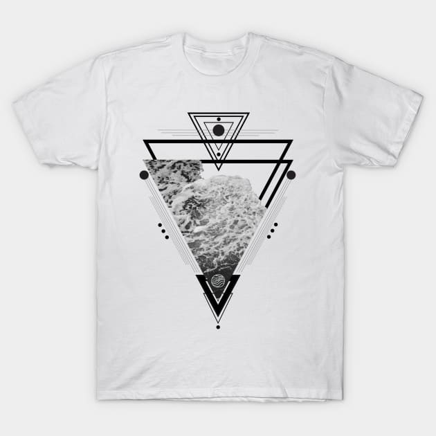 Wiccan Water Element Symbol Pagan Witchcraft Triangle T-Shirt by kamodan